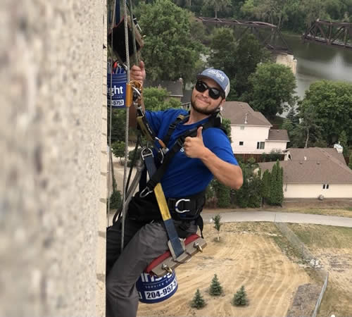 Rope Work Cleaning Windows