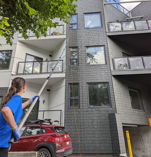Residential Window Cleaning For Multi-Story Homes and Multi-Family Structures.